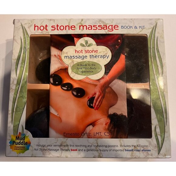 Hot Stone Massage Therapy Book & Kit By Mud Puddle "Total Mind-Body Experience" - Picture 1 of 11